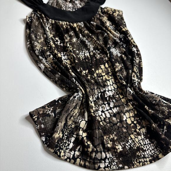 Y2K Perseption Concept Snakeskin Print Halter Tank Top USA Small Night Clubwear - Picture 5 of 9